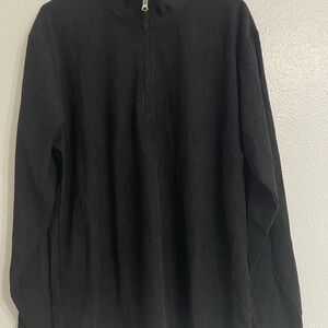 Men's Black Half-Zip Sweater